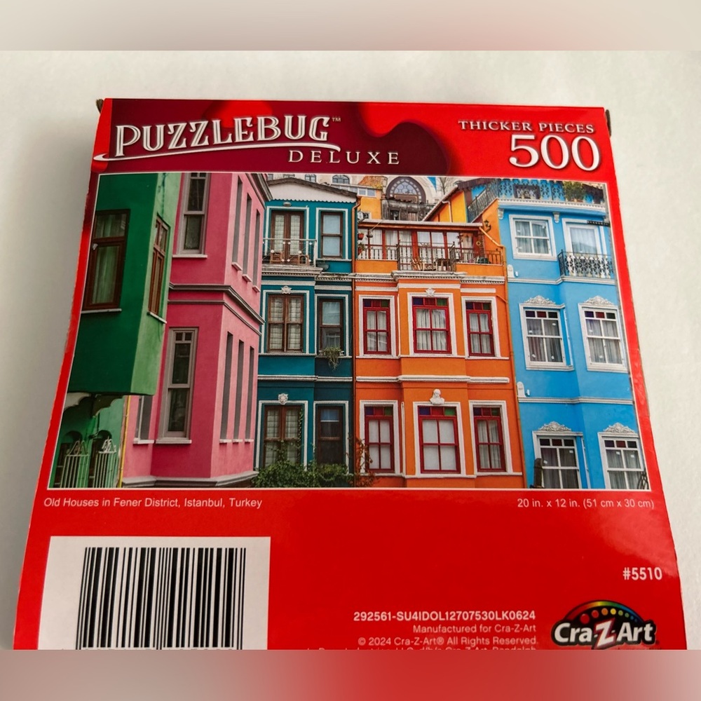 New Old Houses in Fener District Istanbul, Turkey Puzzle 500 Pieces 20" x 12" - Picture 4 of 9